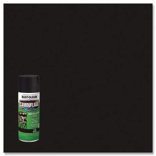 Discount 12 oz. Aerosol Can Camouflage Spray Paint - Flat Black (6/Carton) Arts & Crafts Supplies