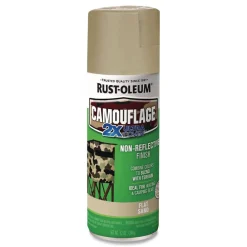 12 oz. Aerosol Can Camouflage Spray Paint - Flat Sand (6/Carton) Arts & Crafts Supplies