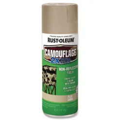 12 oz. Aerosol Can Camouflage Spray Paint - Flat Sand (6/Carton) Arts & Crafts Supplies