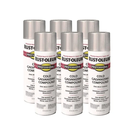 Discount 7585838 Professional 20 oz Galvanizing Compound - Flat Cold Gray (6/Carton) Arts & Crafts Supplies