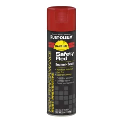 Hot Hard Hat 15 oz. Aerosol Can High Performance V2100 System Rust Preventive Enamel Spray Paint - Flat White (6/Carton) Arts & Crafts Supplies