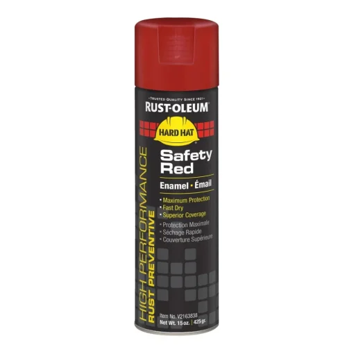 Hot Hard Hat 15 oz. Aerosol Can High Performance V2100 System Rust Preventive Enamel Spray Paint - Flat White (6/Carton) Arts & Crafts Supplies