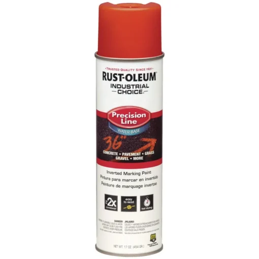 New Industrial Choice 20 oz. Aerosol Can Precision Line Marking Paint - Flat/Matte Orange (12/Carton) Arts & Crafts Supplies