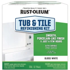 Sale Specialty Tub and Tile Refinishing Kit, Gloss White, Quart, 4 Kits/Carton Cleaning & Janitorial Supplies