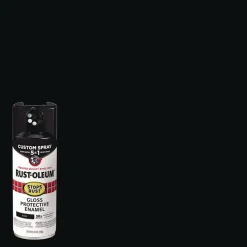 Clearance Stops Rust 5-in-1 Spray Paint, Gloss Black, 12 oz Aerosol Can, 6/Carton Arts & Crafts Supplies