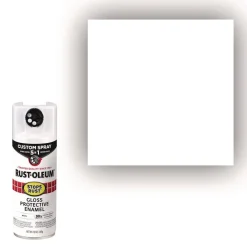 Discount Stops Rust 5-in-1 Spray Paint, Gloss White, 12 oz Aerosol Can, 6/Carton Arts & Crafts Supplies