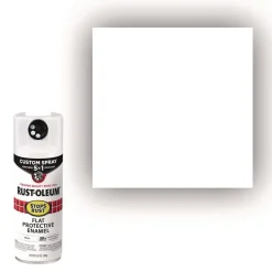 Outlet Stops Rust 5-in-1 Spray Paint, Flat White, 12 oz Aerosol Can, 6/Carton Arts & Crafts Supplies