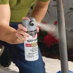 Discount Stops Rust 5-in-1 Spray Paint, Satin Coastal Gray, 12 oz Aerosol Can, 6/Carton Arts & Crafts Supplies
