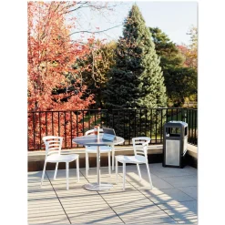 38 gal. Evos Series Steel Waste Container - Black Trash & Waste Bins