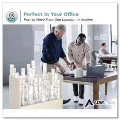 30.25 in. x 15.75 in. x 29.25 in. 50 Compartments Laminate Mobile Roll Files - Putty Office Furniture & Lighting