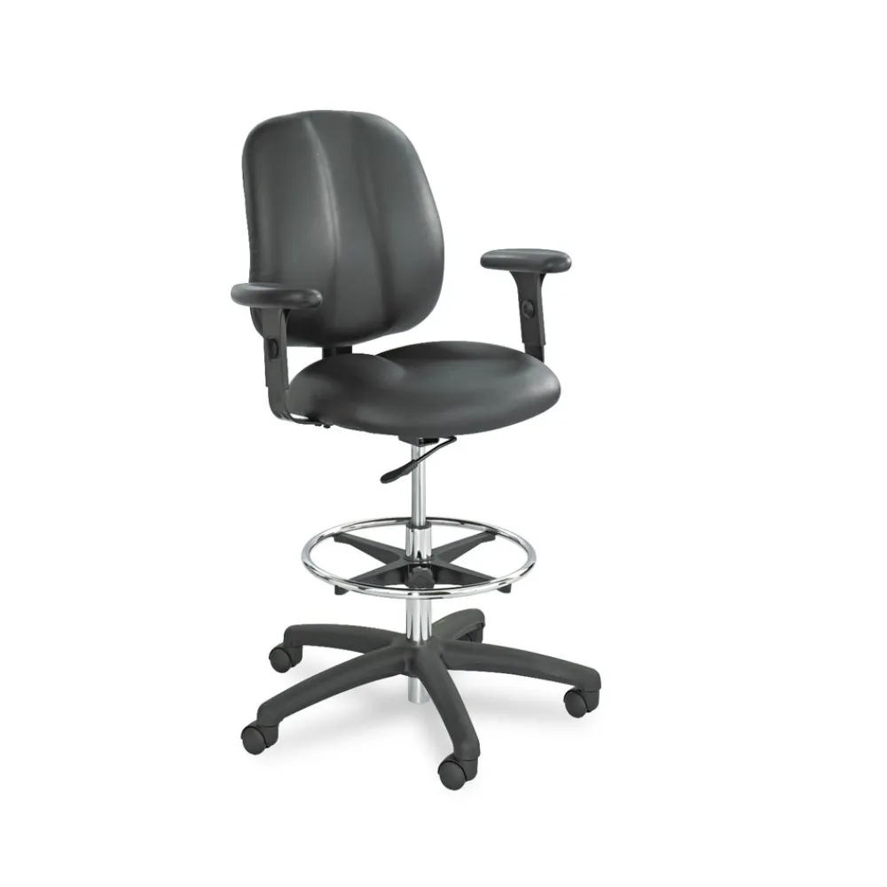 Outlet 4.13 in. x 10.25 in. x 10 in. Adjustable T-Pad Arms for Apprentice Series Chairs - Black (1-Pair) Office Furniture & Lighting