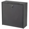 Sale 18 in. x 7 in. x 18 in. Wall-Mountable Interoffice Mailbox - Black Mailing, Packing & Shipping