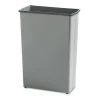 88 Quart Steel Square and Rectangular Wastebasket - Charcoal Trash & Waste Bins