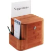 Discount 10 x 8 x 14 Bamboo Suggestion Boxes - Cherry Office Furniture & Lighting
