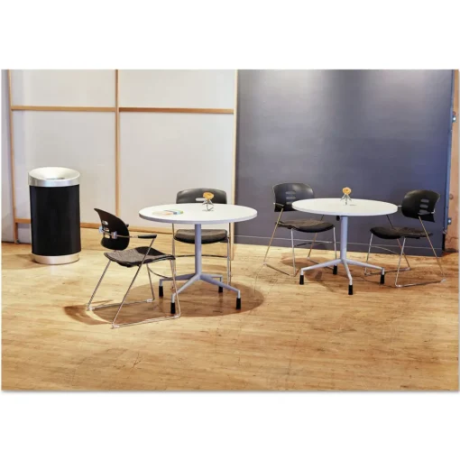 Clearance At-Your-Disposal 28-Gallon Polyethylene Vertex Receptacle - Black Trash & Waste Bins