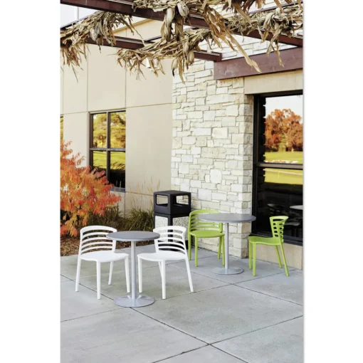 Clearance Canmeleon 38-Gallon Side-Open Aggregate Panel Receptacles - Black Trash & Waste Bins