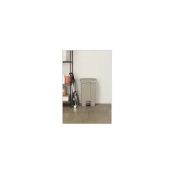 Clearance 9923TN 23 Gallon Large Capacity Plastic Step-On Receptacle - Tan Trash & Waste Bins