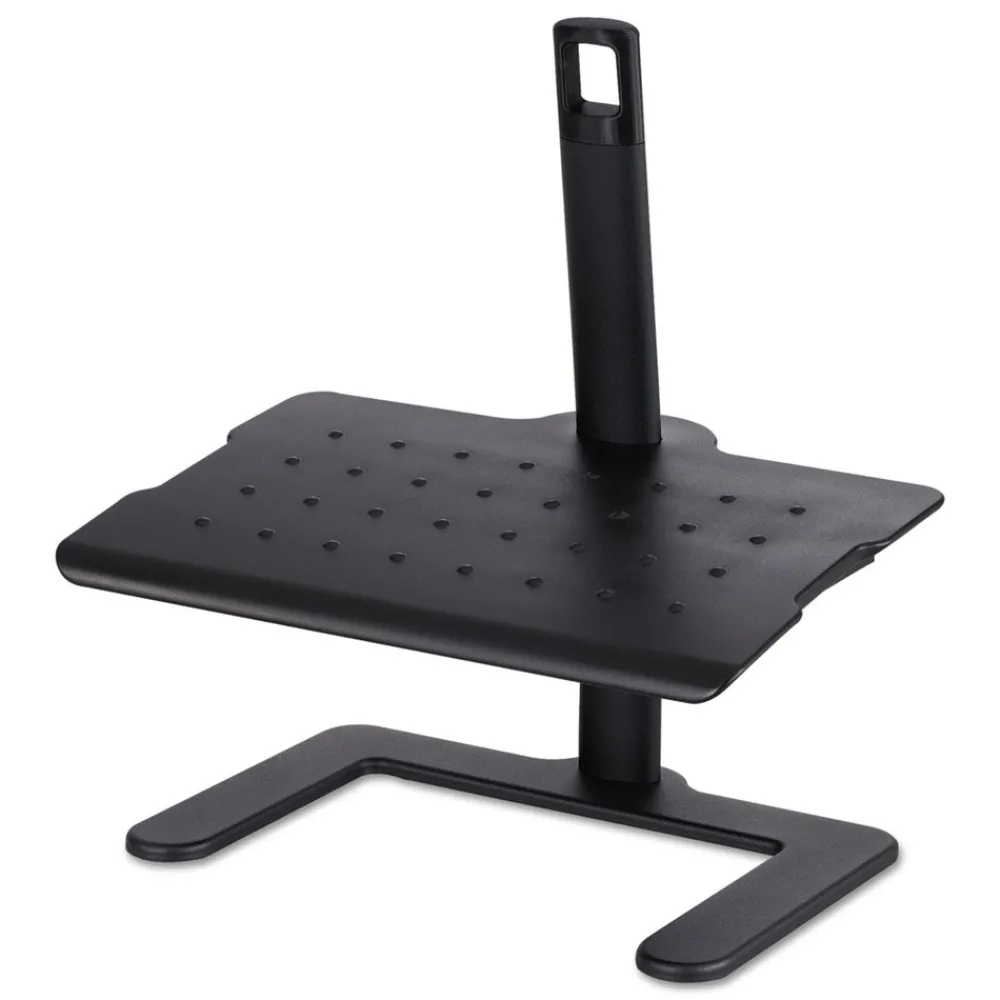 20.5w x 14.5d x 3.5 to 21.5h Height-Adjustable Footrest - Black Office Furniture & Lighting