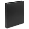 New 11 in. x 8.5 in. 1 in. Capacity 3 Rings Biobased Round Ring Binder - Black Binders & Binding Supplies