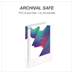 Best 11 in. x 8.5 in. 1 in. Capacity 3 Rings Economy Round Ring View Binder - White (12/Carton) Binders & Binding Supplies