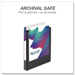 Hot 11.5 in. x 8.5 in. 3 Rings 1 in. Capacity Durable D-Ring View Binders - Black (4/Pack) Binders & Binding Supplies