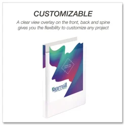 Hot 11.5 in. x 8.5 in. 3 Rings 0.5 in. Capacity Durable D-Ring View Binders - White (4/Pack) Binders & Binding Supplies