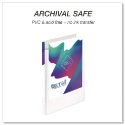 Hot 11.5 in. x 8.5 in. 3 Rings 0.5 in. Capacity Durable D-Ring View Binders - White (4/Pack) Binders & Binding Supplies