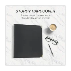 Best Classic Collection 11 in. x 8.5 in. 3 Rings 2 in. Capacity Ring Binder - Black Binders & Binding Supplies