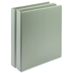Outlet Earth's Choice Plant-Based BOHO 11 in. x 8.5 in. 1 in. Capacity D-Ring View Binders - Sage (2/Pack) Binders & Binding Supplies