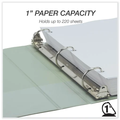 Outlet Earth's Choice Plant-Based BOHO 11 in. x 8.5 in. 1 in. Capacity D-Ring View Binders - Sage (2/Pack) Binders & Binding Supplies