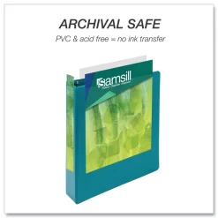 New Earth's Choice Plant-Based 11 in. x 8.5 in. 1.5 in. Capacity 3 Rings Economy Round Ring View Binders - Teal (2/Pack) Binders & Binding Supplies