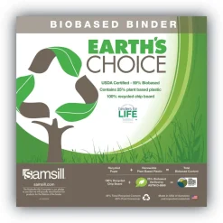 New Earth's Choice Plant-Based 11 in. x 8.5 in. 1.5 in. Capacity 3 Rings Economy Round Ring View Binders - Teal (2/Pack) Binders & Binding Supplies