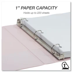 Online Earth's Choice Plant-Based BOHO 11 in. x 8.5 in. 1 in. Capacity D-Ring View Binders - Rose (2/Pack) Binders & Binding Supplies