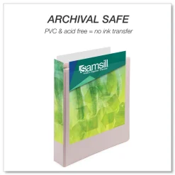 Online Earth's Choice Plant-Based BOHO 11 in. x 8.5 in. 1 in. Capacity D-Ring View Binders - Rose (2/Pack) Binders & Binding Supplies