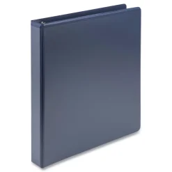 New Earth's Choice Plant-Based BOHO 11 in. x 8.5 in. 1 in. Capacity D-Ring View Binders - Indigo (2/Pack) Binders & Binding Supplies