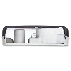 New 9 in. Roll 19 in. x 5.25 in. x 12 in. Twin Jumbo Classic Tissue Dispenser - Transparent Black Pearl Cleaning & Janitorial Supplies