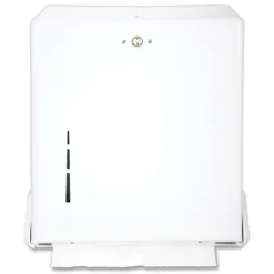 New 11.63 in. x 5 in. x 14.5 in. True Fold C-Fold/Multifold Paper Towel Dispenser - White Paper & Dispensers