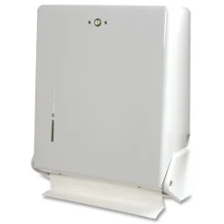 New 11.63 in. x 5 in. x 14.5 in. True Fold C-Fold/Multifold Paper Towel Dispenser - White Paper & Dispensers
