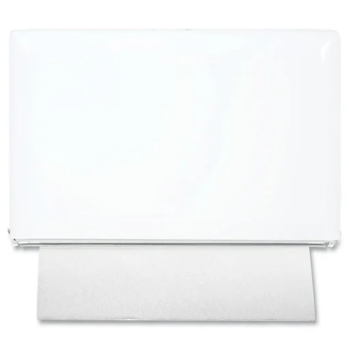 Sale 10.75 in. x 6 in. x 7.5 in. Singlefold Paper Towel Dispenser - White Paper & Dispensers
