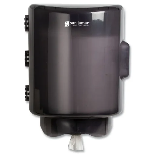 Outlet 10.75 in. x 10.25 in. x 13.25 in. Adjustable Center Pull Towel Dispenser - Black Pearl Paper & Dispensers