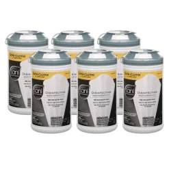 Hot 7.5 in. x 5.38 in. Disinfecting Multi-Surface Wipes - White (6/Carton) Cleaning & Janitorial Supplies