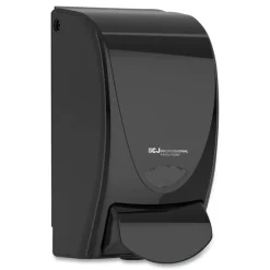New 4.61 in. x 4.92 in. x 9.25 in. 1 Liter Manual Skincare Dispenser - Black Cleaning & Janitorial Supplies
