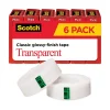New 0.75 in. x 83.33 ft. 1 in. Core Tape - Transparent (6/Pack) Tapes & Adhesives