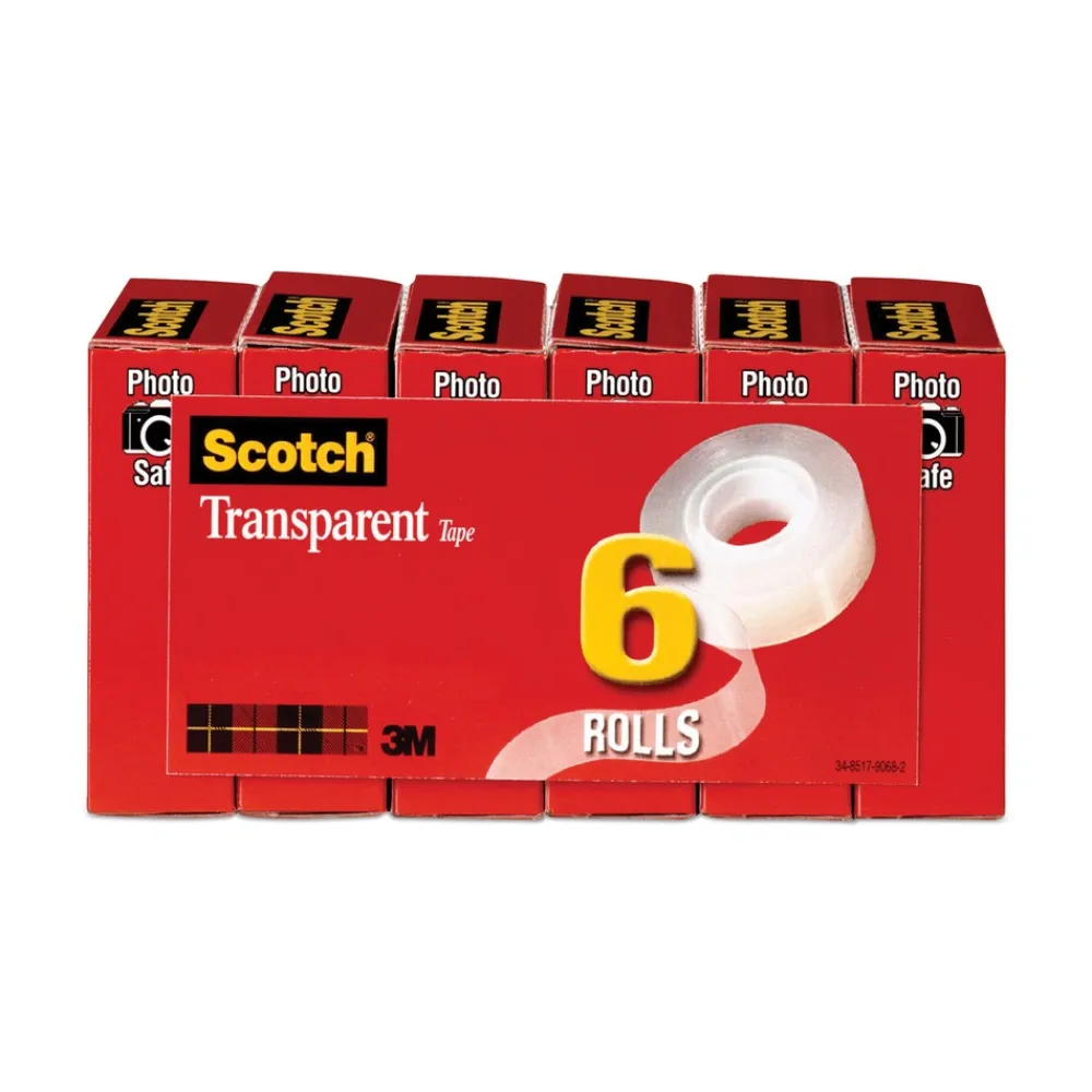 New 0.75 in. x 83.33 ft. 1 in. Core Tape - Transparent (6/Pack) Tapes & Adhesives