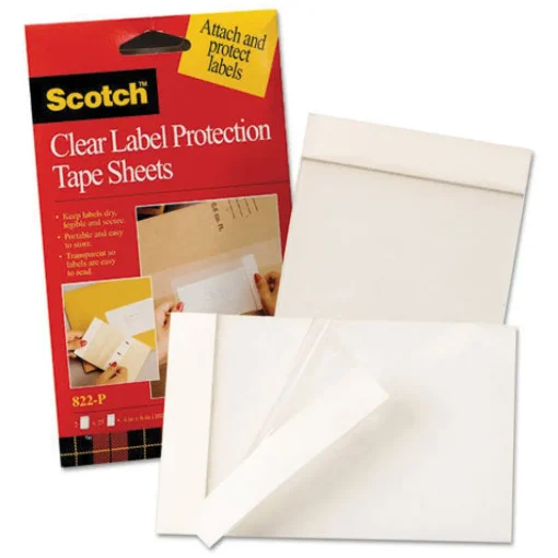 Online 4 in. x 6 in. Pad Label Protection Tape Sheets - Clear (50/Pack) Tapes & Adhesives