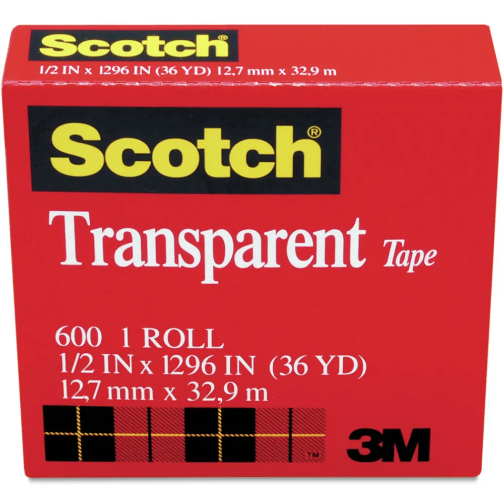 Discount 0.5 in. x 36 yds 1 in. Core Tape - Transparent (1-Roll) Tapes & Adhesives