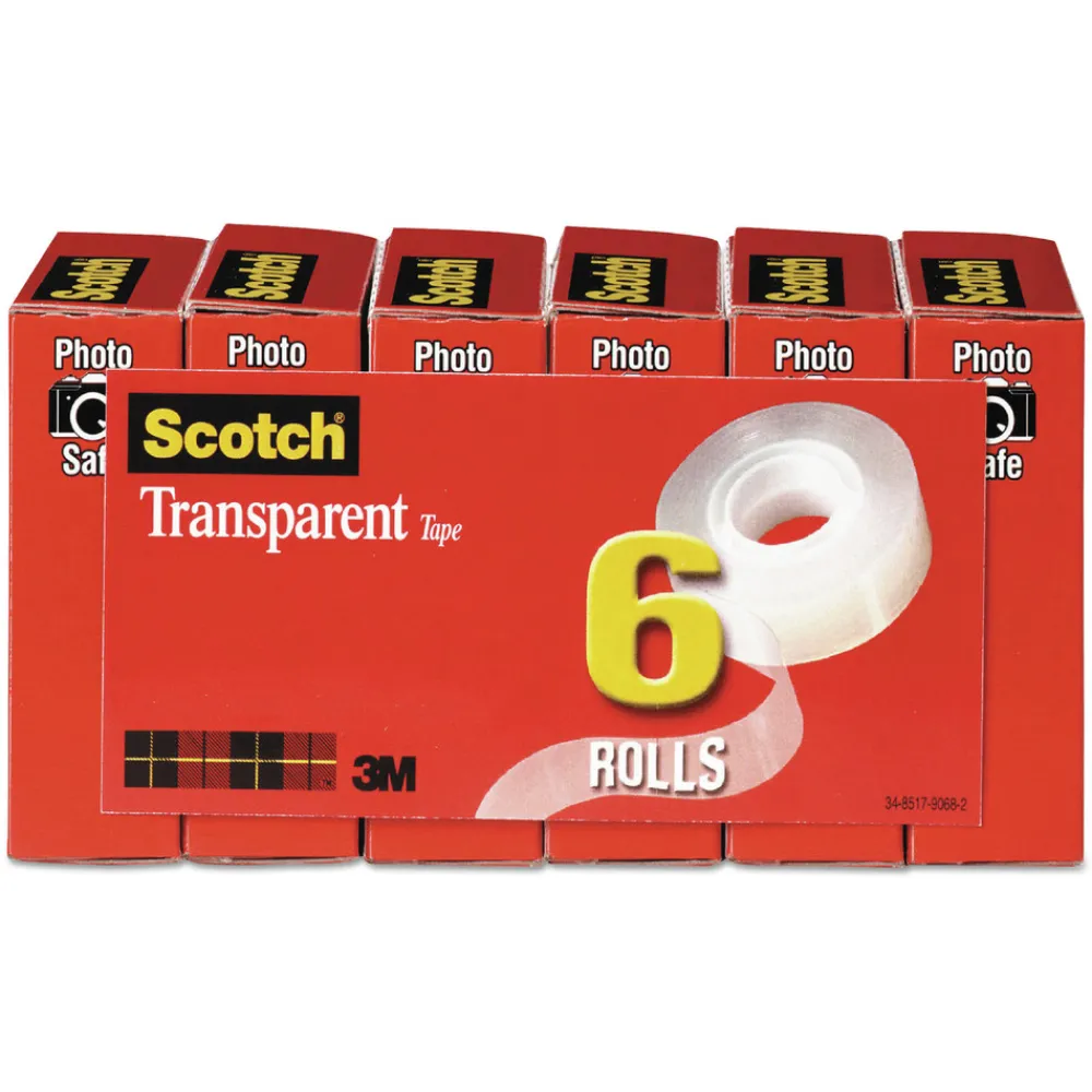 New 0.75 in. x 36 yds 1 in. Core Tape - Transparent (6/Pack) Tapes & Adhesives