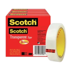 Discount 1 in. x 72 yds 3 in. Core Tape - Transparent (3/Pack) Tapes & Adhesives