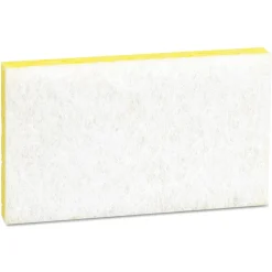 Outlet 0.7 in. Thick 3.6 in. x 6.1 in. #Light-Duty Scrubbing Sponge - Yellow/White (20/Carton) Cleaning & Janitorial Supplies