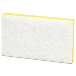 Outlet 0.7 in. Thick 3.6 in. x 6.1 in. #Light-Duty Scrubbing Sponge - Yellow/White (20/Carton) Cleaning & Janitorial Supplies